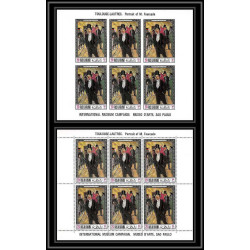 533i Ras Al Khaima MNH ** N° 237 A / B Toulouse-Lautrec (painting) feuilles sheets non dentelé (Imperf)