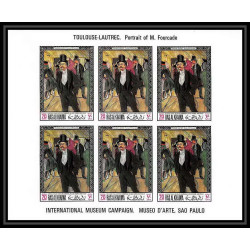 533i Ras Al Khaima MNH ** N° 237 A / B Toulouse-Lautrec (painting) feuilles sheets non dentelé (Imperf)