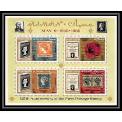 534 Ajman MNH ** Mi Bloc N° 3 A Postage stamp exhibition London 1965 (londres) stamps on stamps