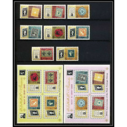 534a Ajman MNH ** N° 45 / 52 A + Bloc 3 / 4 A Postage stamp exhibition London 1965 (londres) stamps on stamps
