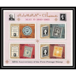 535a Ajman MNH ** Bloc N° 4 A Postage stamp exhibition London 1965 (londres) stamps on stamps