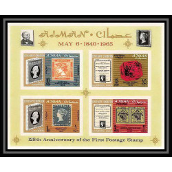 536b Ajman MNH ** Blocs N° 3 / 4 B non dentelé (Imperf) Postage stamp exhibition London 1965 (londres) 