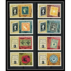 537b Ajman MNH ** N° K /S 116 A + bloc A / B 9 A Postage stamp exhibition London 1965 (londres) Overprint new currency