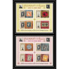 538a Ajman MNH ** Bloc N° B 9 A B Overprint new currency Postage stamp exhibition London 1965 londres non dentelé imperf