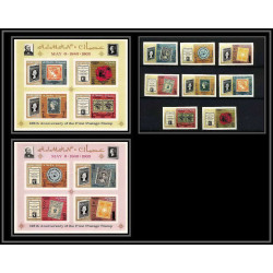 538b Ajman MNH ** N° K / S 116 B + bloc A B 9 B Postage stamp exhibition London 1965 non dentelé (Imperf) Overprint