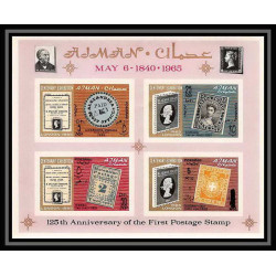 538b Ajman MNH ** N° K / S 116 B + bloc A B 9 B Postage stamp exhibition London 1965 non dentelé (Imperf) Overprint