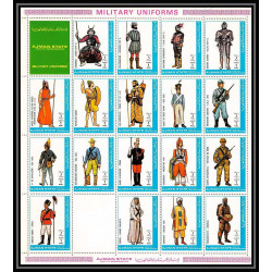 543 Ajman MNH ** N° 2537 / 2554 A Military Uniforms / uniformes militaires napoleon feuilles sheets cote 16