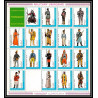 543 Ajman MNH ** N° 2537 / 2554 A Military Uniforms / uniformes militaires napoleon feuilles sheets cote 16