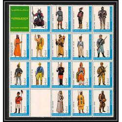 543a Ajman MNH ** N° 2537/2554 A Military Uniforms/uniformes militaires napoleon feuilles sheets cote 16 scheik perse