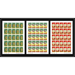 583 Discount Barbuba MNH ** Mi 182/184 B Scott 167/169 non dentelé (Imperf) Centenary of UPU avion plane feuilles sheets