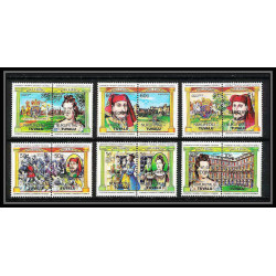 588 Nukufetau tuvalu MNH ** 1984 SC 14-19 (Mi 11-22) Leaders of The World, Kings and Queens Overprint specimen Proof