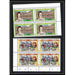 588a Nukufetau tuvalu MNH ** 1984 SC 14-19 (Mi 11-22) Bloc 4 Kings and Queens Overprint specimen Proof
