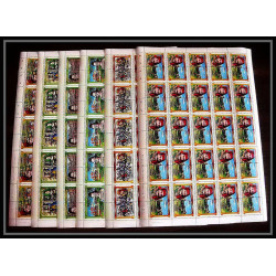 588a Nukufetau tuvalu MNH ** 1984 Sc 14-19 Leaders of The World, Kings Queens Overprint specimen Proof feuilles sheets