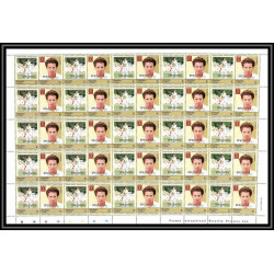 589c Nukufetau tuvalu MNH ** 1985 Mi 23-30 Sc 20 / 23 Bloc 4 Cricket Set Overprint specimen Proof feuilles sheets