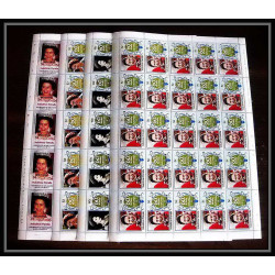 591c Nukufetau tuvalu MNH ** 1985 SC 51-55 MI 55-62 queen mother Overprint specimen Proof feuille sheet