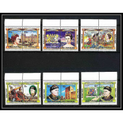 592a Nui tuvalu MNH ** 1984 SC 25-30 mi 9/20 Leaders of The World, Kings and Queens,Overprint specimen Proof