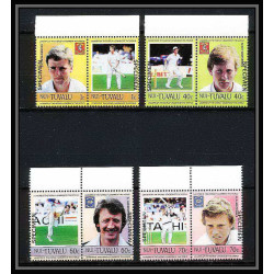 593a Nui tuvalu MNH ** 1985 MI N° 37- 44 Sc N° 41- 44 Cricket Overprint specimen Proof