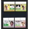 593a Nui tuvalu MNH ** 1985 MI N° 37- 44 Sc N° 41- 44 Cricket Overprint specimen Proof