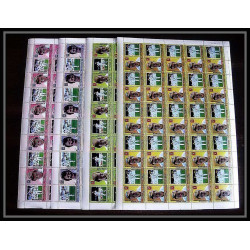 593c Nui tuvalu MNH ** 1985 MI N° 37- 44 Sc N° 41- 44 Cricket Overprint specimen Proof feuilles sheets