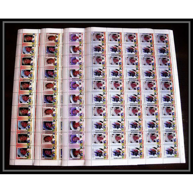 594c Nui tuvalu MNH ** Mi 45-52 Sc 49/52 british royal family queen mother Overprint specimen Proof feuilles sheets