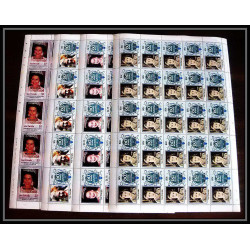 595c Nui tuvalu MNH ** 1986 Mi N° 71 / 74 Sc 56 / 59 Elizabeth Queen Mother Overprint specimen Proof feuilles sheets