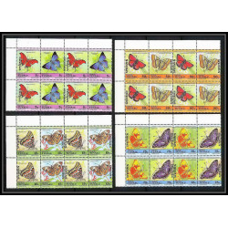 595f Vaitupu tuvalu MNH ** 1985 Michel 45/52 Sc Bloc 4 39-42 papillons (butterflies papillon) Overprint specimen Proof