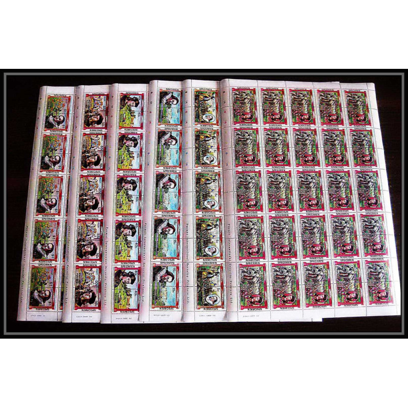 596c Vaitupu tuvalu MNH ** 1984 Sc 17-22 Mi 9-20 Kings & Queens set of 12 Overprint specimen Proof