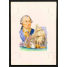 3015 France 1727 Amiral de Grasse usa austrian war Maquette d'artiste original paint artist work FDC 1972 signé Chesnot