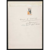 3015 France 1727 Amiral de Grasse usa austrian war Maquette d'artiste original paint artist work FDC 1972 signé Chesnot