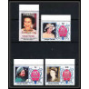 598a Vaitupu tuvalu MNH ** 1986 Sc N° 58-61 mi N° 71/74 Elizabeth Queen Mother Overprint specimen Proof