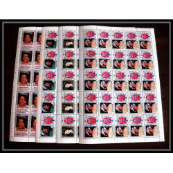 598c Vaitupu tuvalu MNH ** 1986 Sc N° 58-61 mi N° 71/74 Elizabeth Queen Mother Overprint specimen feuilles sheets