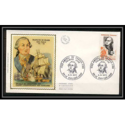 3015 France 1727 Amiral de Grasse usa austrian war Maquette d'artiste original paint artist work FDC 1972 signé Chesnot
