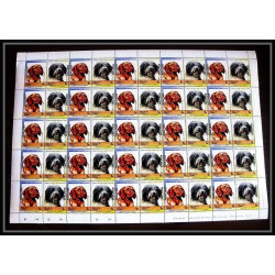 599b Nukulaelae tuvalu ** MNH 1985 mi N° 33 / 40 Chiens (chien dog dogs) Overprint specimen Proof feuilles sheets