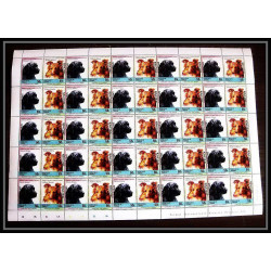599b Nukulaelae tuvalu ** MNH 1985 mi N° 33 / 40 Chiens (chien dog dogs) Overprint specimen Proof feuilles sheets