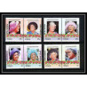 600 Nukulaelae tuvalu ** MNH 1985 N° 47-50 Elizabeth Queen Mother Overprint specimen Proof