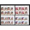 600b Nukulaelae tuvalu ** MNH 1985 N° 47-50 Elizabeth Queen Mother Overprint specimen Proof BLOC 4