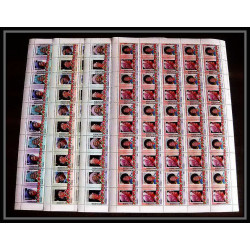 600c Nukulaelae tuvalu ** MNH 1985 N° 47-50 Elizabeth Queen Mother Overprint specimen Proof feuilles sheets