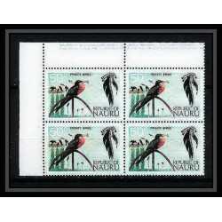 602b Nauru ** MNH y&t N° 100 Sc N° 103 oiseaux (bird birds oiseau) frégate Frigate bloc 4