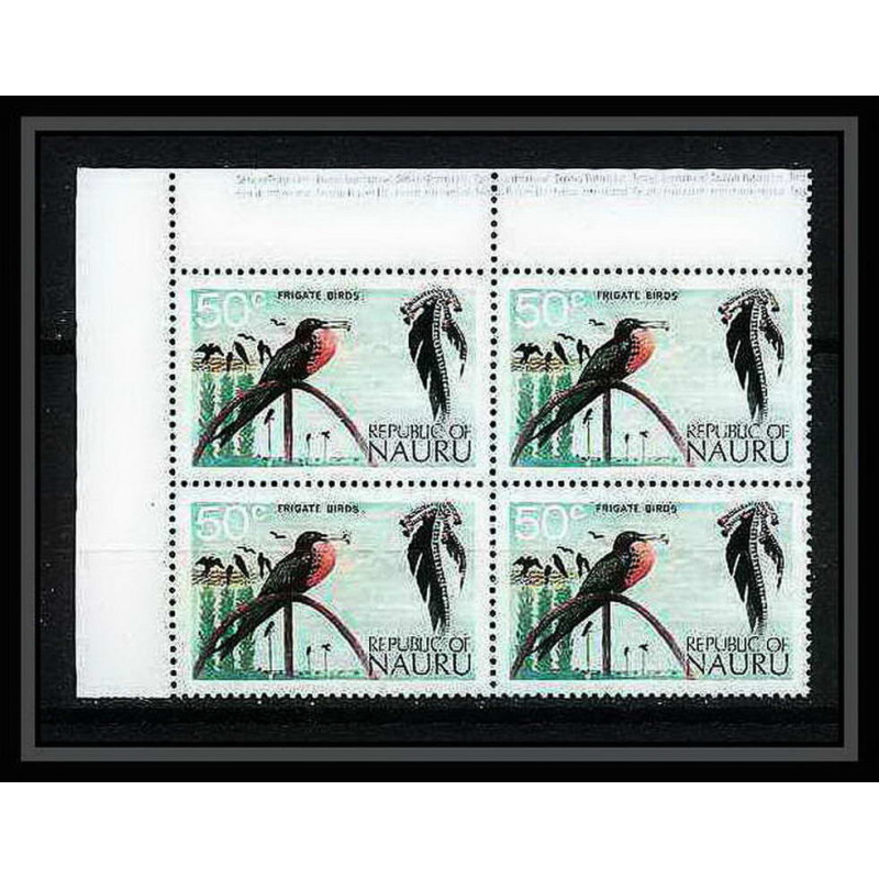602b Nauru ** MNH y&t N° 100 Sc N° 103 oiseaux (bird birds oiseau) frégate Frigate bloc 4