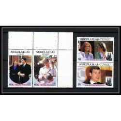 603 Nukulaelae tuvalu ** MNH Sc 61/62 royal Wedding of Prince Andrew and Sarah Ferguson 1986