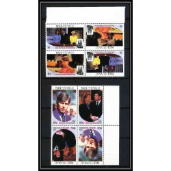 604 Nui tuvalu MNH ** Sc N° 66/67 Royal Wedding of Prince Andrew and Sarah Ferguson tete beche