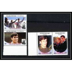 605a Nukufetau tuvalu ** MNH N° 58 / 59 Royal Wedding of Prince Andrew and Sarah Ferguson