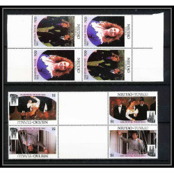 607 Niutao tuvalu ** MNH Sc N° 52 / 53 Royal Wedding of Prince Andrew and Sarah Ferguson tete beche