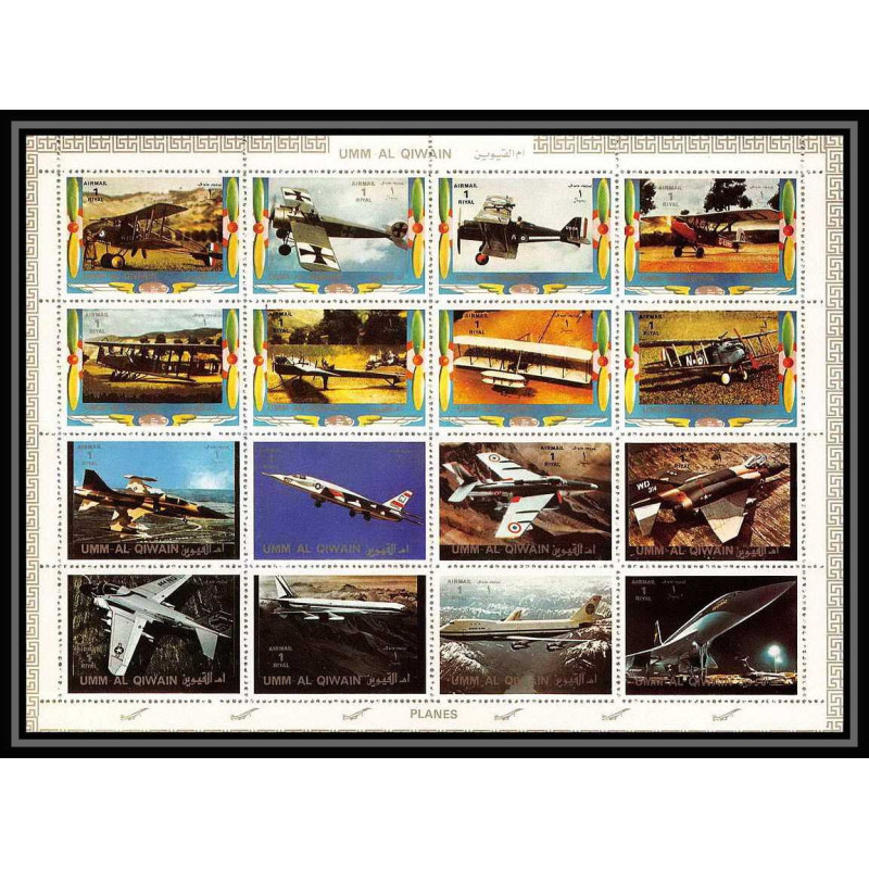 610 - Umm al Qiwain MNH ** Mi N° 1274 / 1289 A Bloc avion (plane aeroplanes avions) concorde