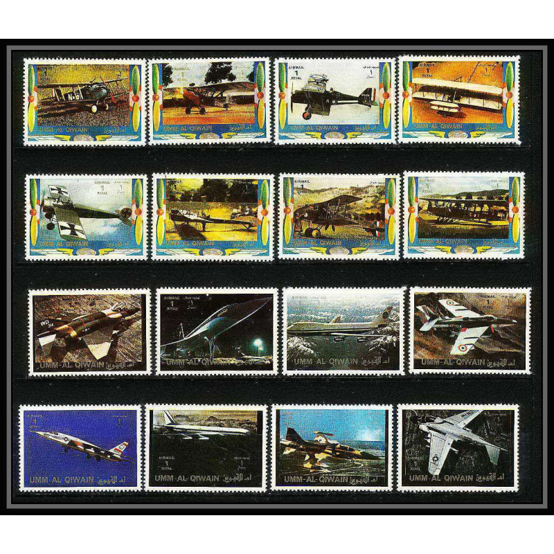 610a - Umm al Qiwain MNH ** Mi N° 1274 / 1289 A série avion (plane aeroplanes avions) concorde