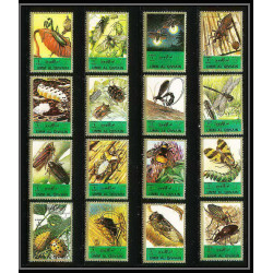 611a - Umm al Qiwain MNH ** Mi N° 1338 / 1353 A insectes (insects) + papillons (butterflies papillon) Abeille bee