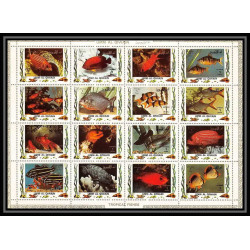 612b - Umm al Qiwain MNH ** Mi N° 1466 / 1481 A + Bloc poissons (tropical Fish poisson fishes) 