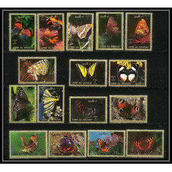 613a - Umm al Qiwain MNH ** Mi N° 1498 / 1513 A papillons (moths and butterflies papillon)
