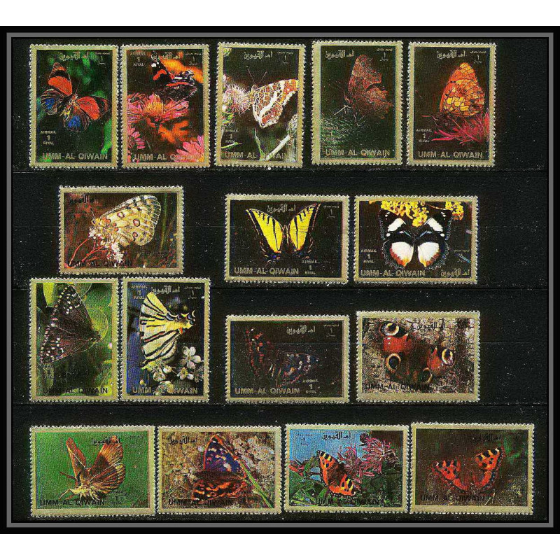 613a - Umm al Qiwain MNH ** Mi N° 1498 / 1513 A papillons (moths and butterflies papillon)