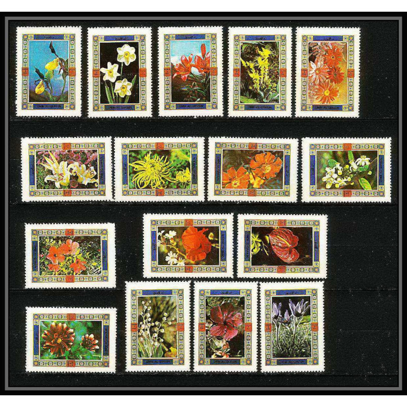 614a - Umm al Qiwain MNH ** Mi N° 1034 / 1049 A fleurs flowers orchidées orchid orchids